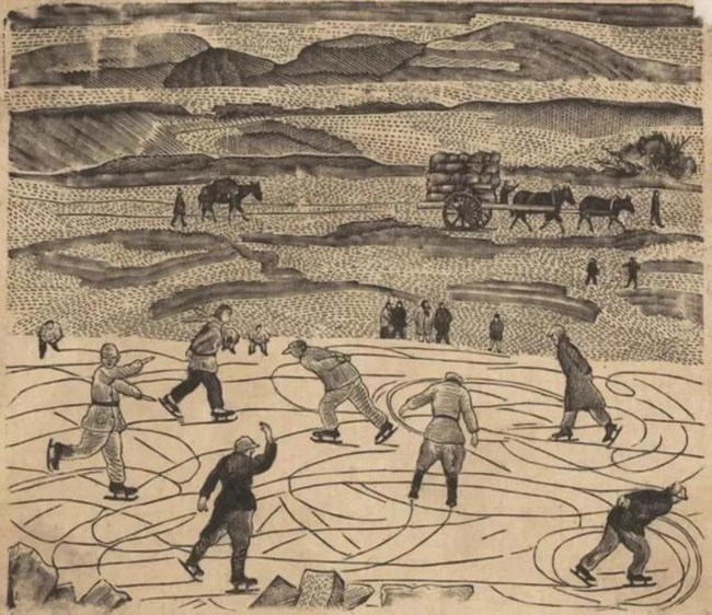 版画之白线雕版法