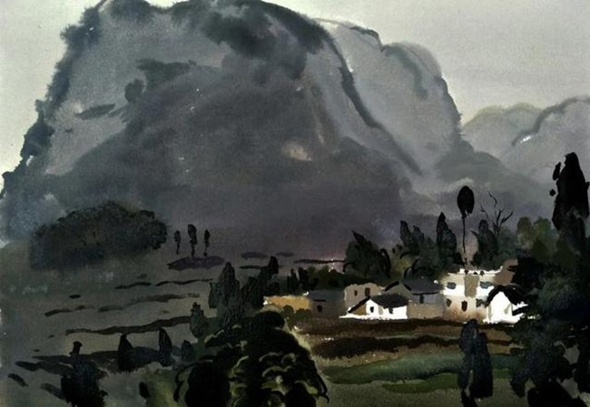 水粉画之流淌法