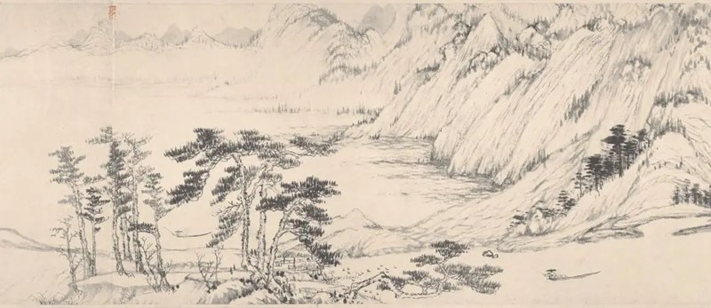 中国画之片石疏林